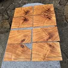 Reclaimed Figured Hawaiian Koa Cut Offs For Hobby 8@9.5”x6.5”x4mm