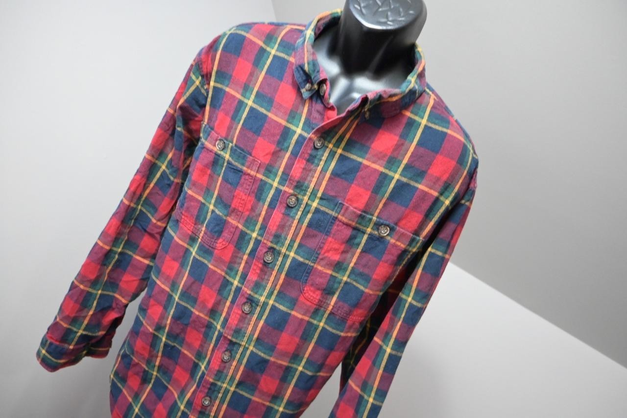 Duluth Trading Co. Flannel Camp Shirt Relaxed Fit Plaid Mens Sz 3XLT 3XL TALL