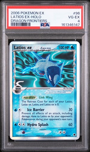 2006 POKEMON EX DRAGON FRONTIERS #96 LATIOS EX-HOLO PSA 4