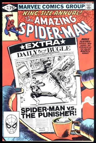 1981 NM The Amazing Spider-Man Annual #15 | VS Punisher Frank Miller artwork