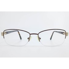 Nina Ricci NR 2296 CF C01 Brown Tortoise Semi-Rimless Eyeglasses Frames