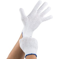 24 Pack Cotton String Knit Cotton Polyester Gloves Seamless Workwear Gloves P...