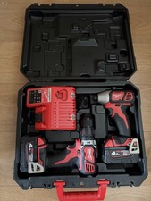 Milwaukee Cordless Drill & Driver Twin Pack Set M18 BPP2Q-402C Brushed 2x 4.0Ah