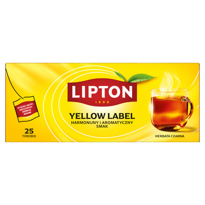 5063270118894 Lipton Yellow Label Herbata czarna 50 g (25 torebek) EKATERRA