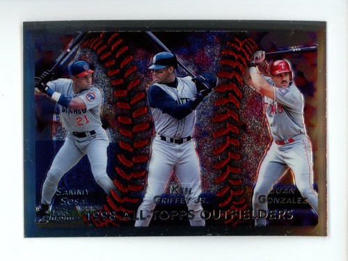 Sammy Sosa / Ken Griffey Jr. / Juan Gonzalez #454 1999 Topps Chrome card