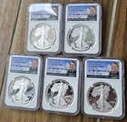 2024-W American Silver Eagle NGC PF70 Ultra Cameo Advance Releases Reagan - 5