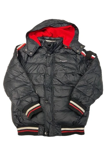 Womens DIESEL Black Feather Down Puffer Jacket Sz 10