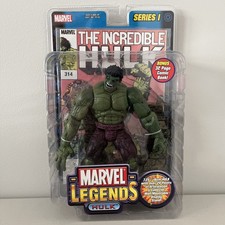 VTG Marvel Legends Hulk Series 1 Action Figure 7    Toy Biz w  Comic 2002 Sealed