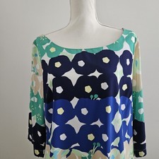 Old Navy Dress Size Large L Floral Mini Green Blue White