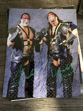 WWF WWE HOF Demolition Ax and Smash Signed Wrestling Photo 8x10