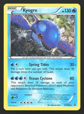 Kyogre Deck Exclusives 053/160 Holo Holo Rare Pokemon MP