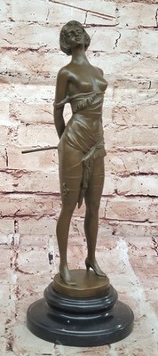 Art Deco lady with Whip Bronze Statue Bruno Zach Sculpture Figurine ON SALE ART