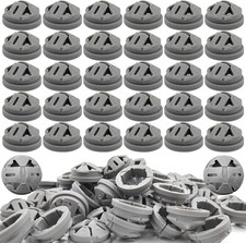 120 Pcs 3/8-1/2 Inch Electrical Box Cable Connectors, Non-Metallic gray 