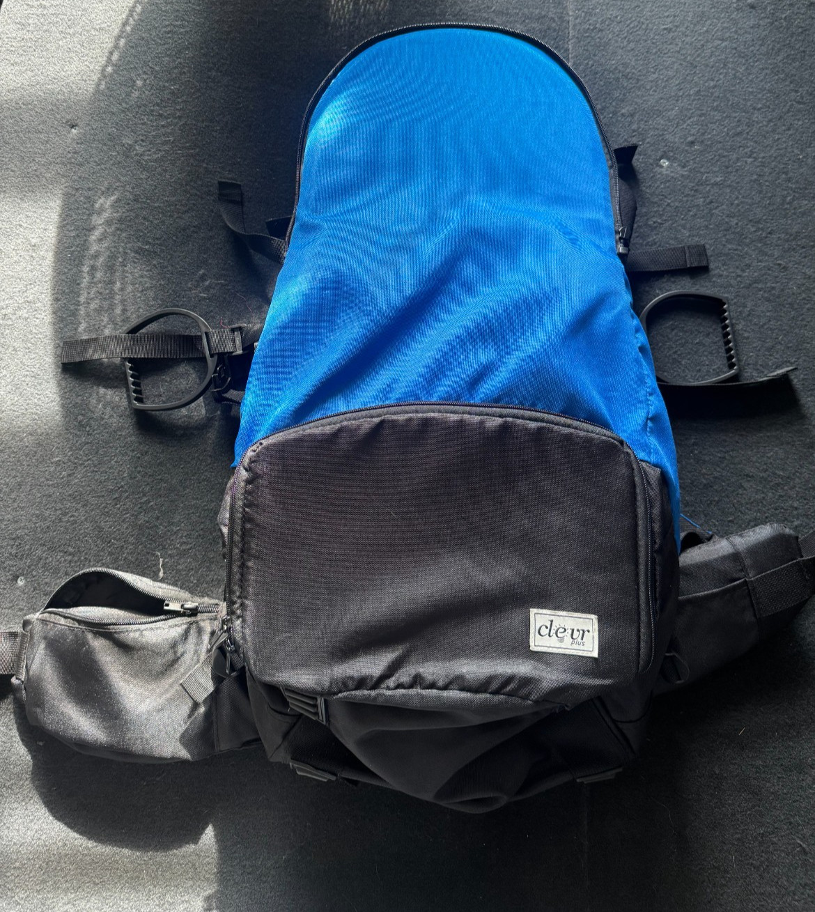 ClevrPlus Deluxe Child Carrier Backpack Hiking Carrier Blue Black