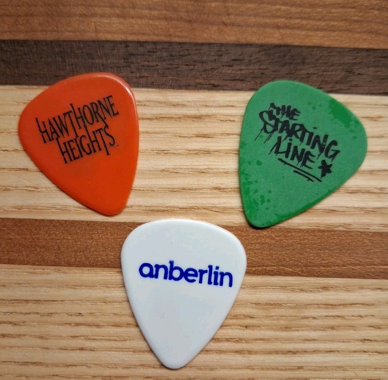 3 Guitar Picks Heartcore Clothing SMARTPUNK Anberlin Hawthorne HTS Starting Line