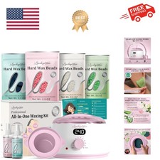 Digital Waxing Kit for Women Men - Pink Wax Machine with 39 Accessories - Har...