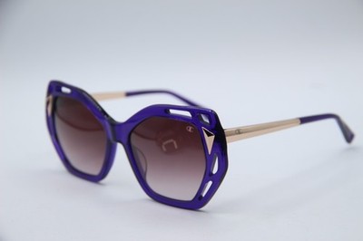 NEW CHAMPION ASTER C04 PURPLE GOLD GRADIENT AUTHENTIC FRAME SUNGLASSES 55-18