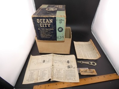 Moulinet De Pêche Vintage Ocean City 922 Topsail - Eau Salée, Mécanisme Fonctionnel, Look Rétro US