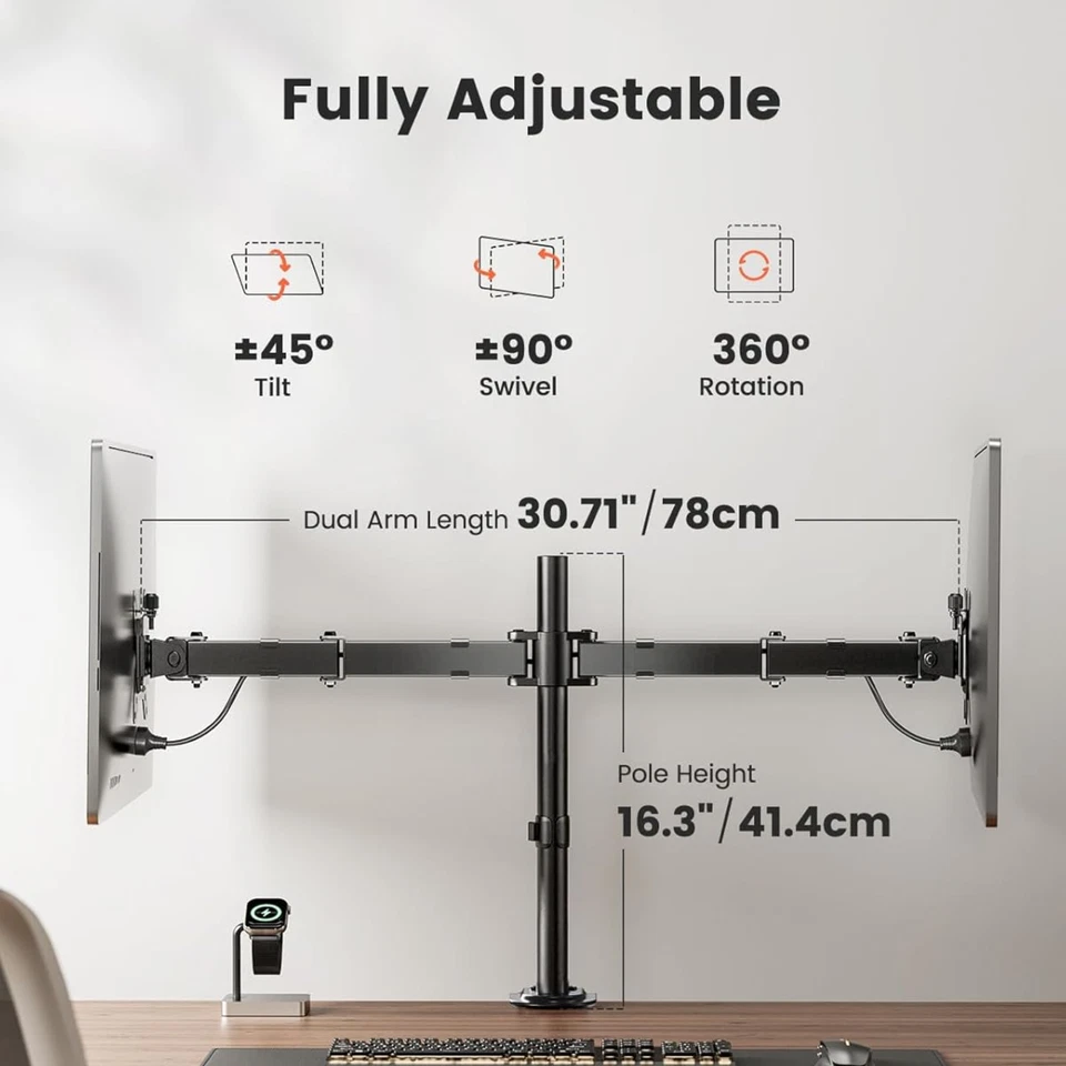 CHEAP DELL Dual Monitor Setup 2x23" (46") Widescreen FHD IPS 1920x1080 HDMI VGA - Image 4 of 4