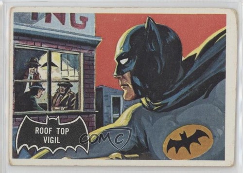 1966 Topps Batman Black Bat #5 Roof Top Vigil — Raw