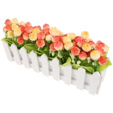 Artificial Potted Flowers: Simulation Plant with Fence Pot - Fake Floral