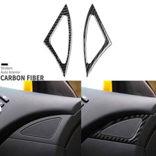 Real Carbon Fiber Interior Door Speaker Cover For Hyundai Genesis Coupe 2010-16