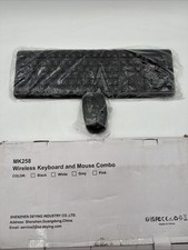 Wireless Keyboard  Mouse Combo-White USB Full-size Ergonomic Silent