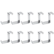 10 Pack Over The Door Hooks Z Shaped Dual Head Stainless Steel Cabinet Kitchen
