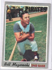 1970 Topps #440 Bill Mazeroski, VG, HOF, Pittsburgh Pirates