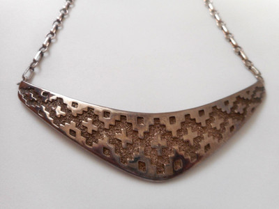 Sterling Silver Collar Necklace Signed J. R. Silversmiths  (James Rogers)