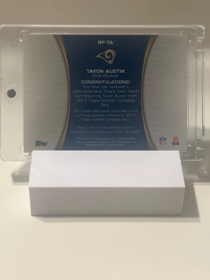 2013 Topps Tavon Austin Rookie NFL Shield Patch - Image 2 of 2