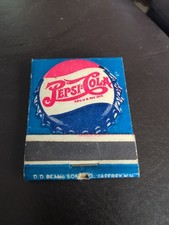 Pepsi Cola Vintage Matchbook, VG Cond, Unused With Matches
