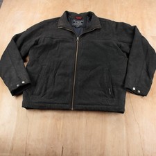 vtg 90s y2k Abercrombie Fitch quilt lined wool zip up university jacket LARGE