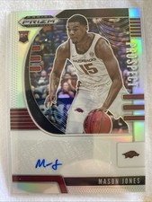 2020 Prizm Draft Picks Prospect Silver Holo RC Mason Jones Auto Rockets Arkansas