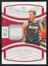 2019 Panini National Treasures Goran Dragic All NBA Materials /99 #NBM-GDR Heat