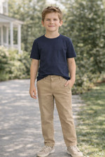 LANDS END School Uniform Kids Boys Iron Knee Active Performance Chino Pants 10
