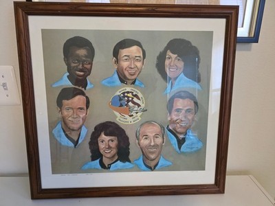RARE FIND! Limited Edition Artwork NASA Space Shuttle Challenger - 20x18 Framed