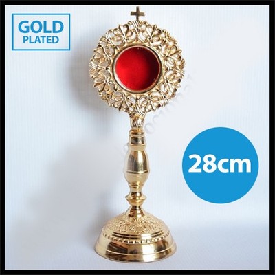 Christlich Katholisch Vergoldet Messing Tisch Schreibtisch Regal Altar Kirche Reliquiar