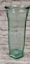 Dosatore Italian Green Glass Tall Hexagon Measuring Cup w/Spout 
