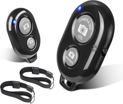 2 Pack Wireless Camera Remote Control - Wireless Remote for iPhone & Android Pho