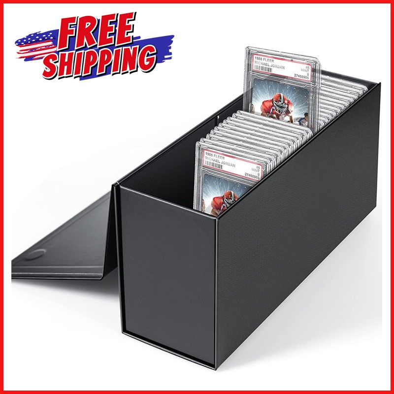 PSA GRADED CARD STORAGE BOX Sports Cards PSA BGS GMA Holder Container Slabs Case