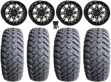 System 3 ST-6 14" Wheels Black 27" MotoHammer Tires Sportsman 550 850 1000