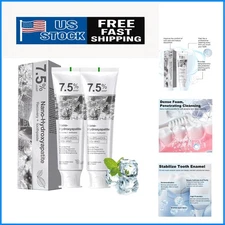 2Pcs Hydroxyapatite Toothpaste, Fluoride-Free Mint Formula for Sensitive Teeth