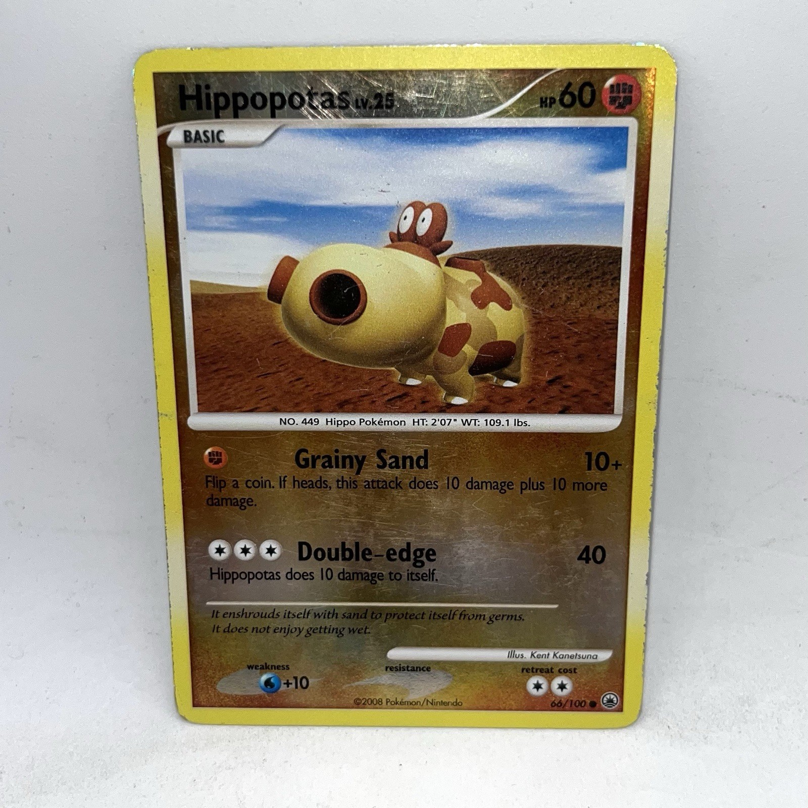 Hippopotas 66/100 Majestic Dawn Reverse Holo Common Pokemon Card HP
