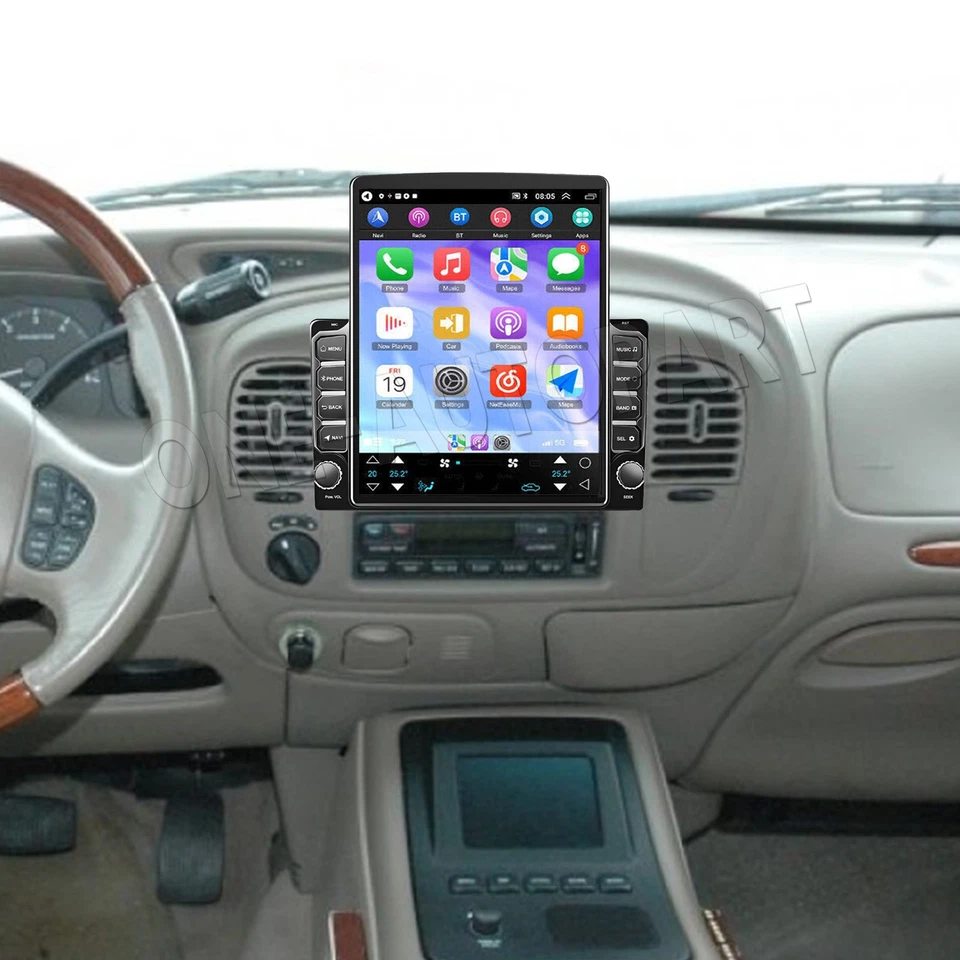 Radio estéreo para automóvil Android 13 CarPlay GPS FM de 9,7"" para Lincoln Navigator 1998-2002 Foto 4 de 4