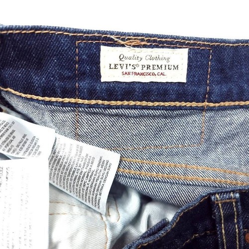 Jeans Levi's 502 Premium Para Hombre 33x30 Cónicos Grande E Azul Lavado Índigo Usados en Excelente Condición - Imagen 5 de 8