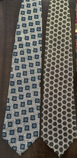Lot of 2 Woodward Neckwear Geometric 100% Silk Necktie Made in USA