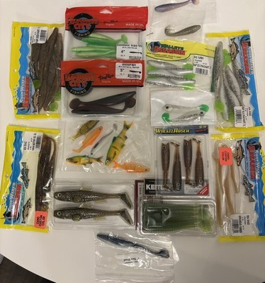 55-teiliges Gummifischset NEU Barsch/Zander Keitech/Bass Assassin/Lunker City