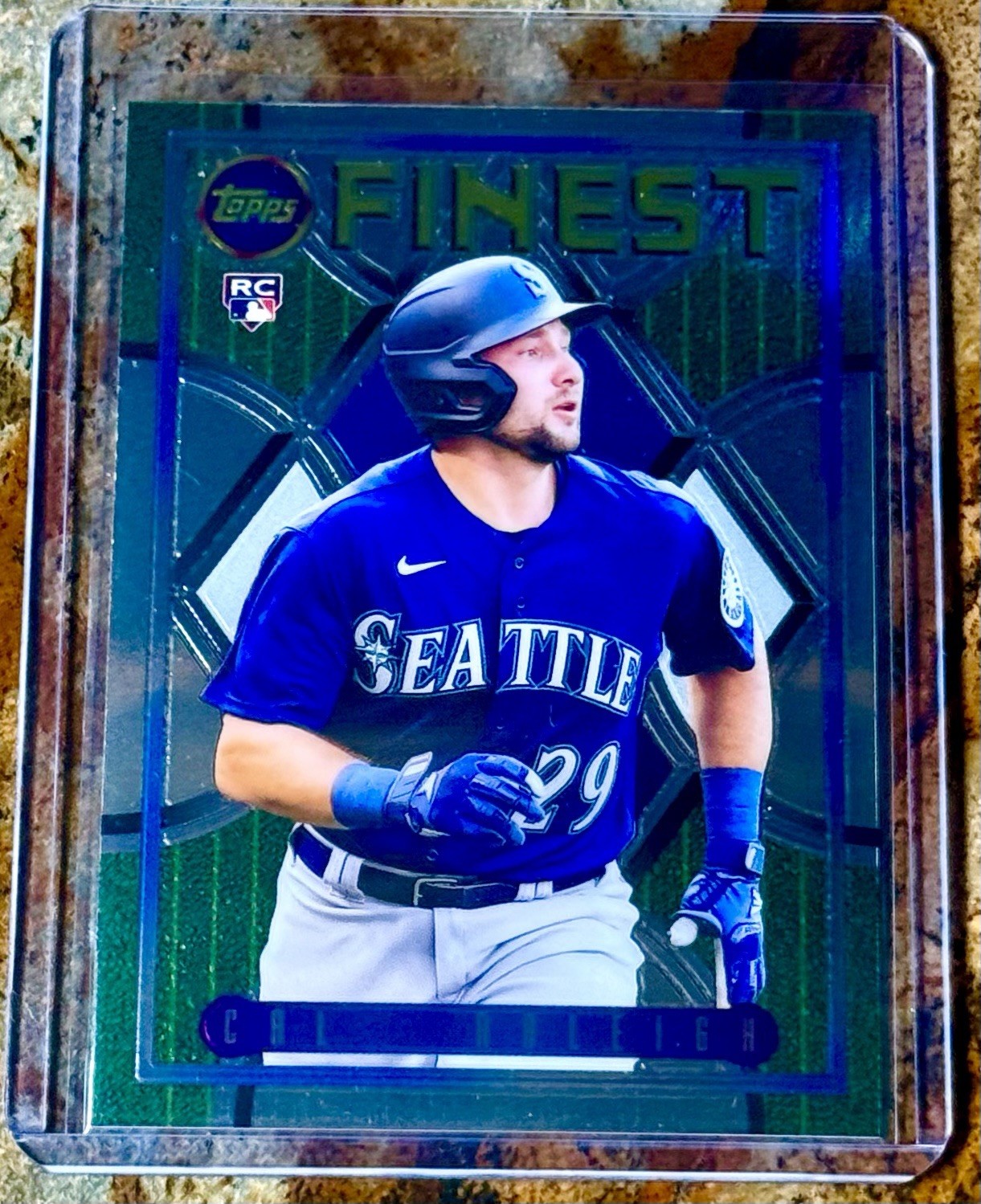 2022 Topps Finest Flashbacks Cal Raleigh Rookie RC Mariners #88