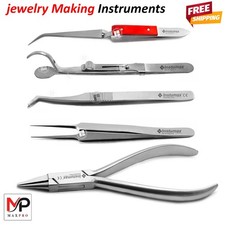 Watchmaker Tweezers Flat Round Tip Soldering and Repair Forceps